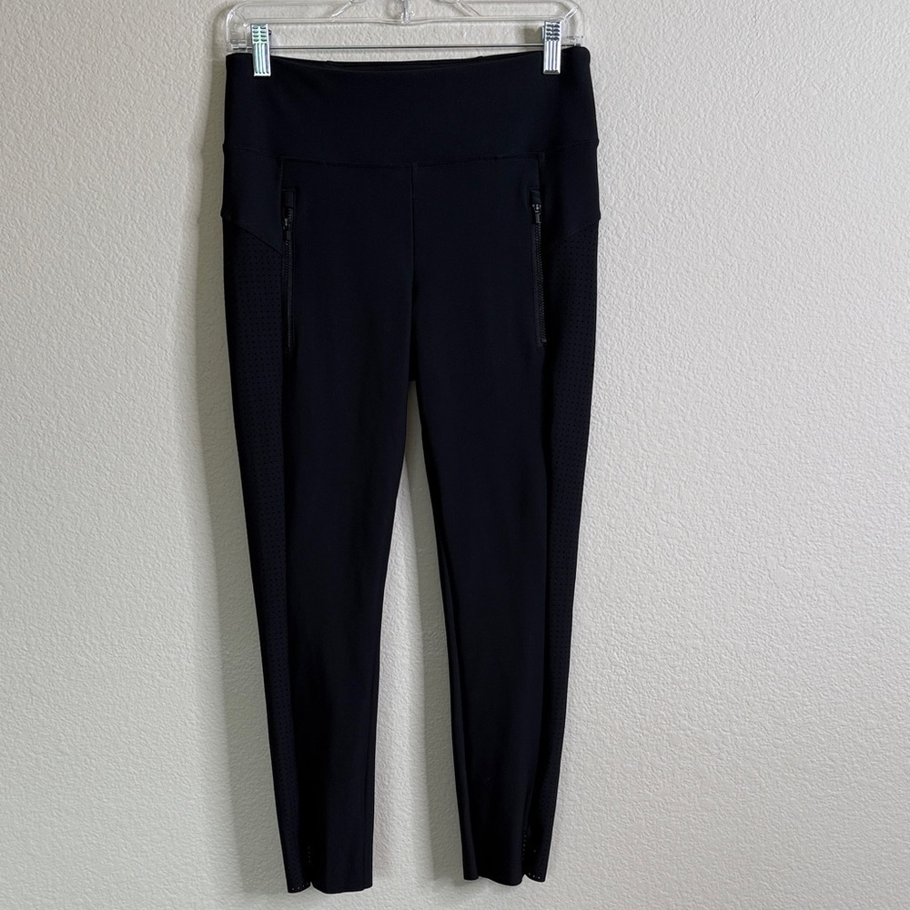 Athleta Stellar crop ankle pant women’s small black moto EUC - Picture 2 of 7